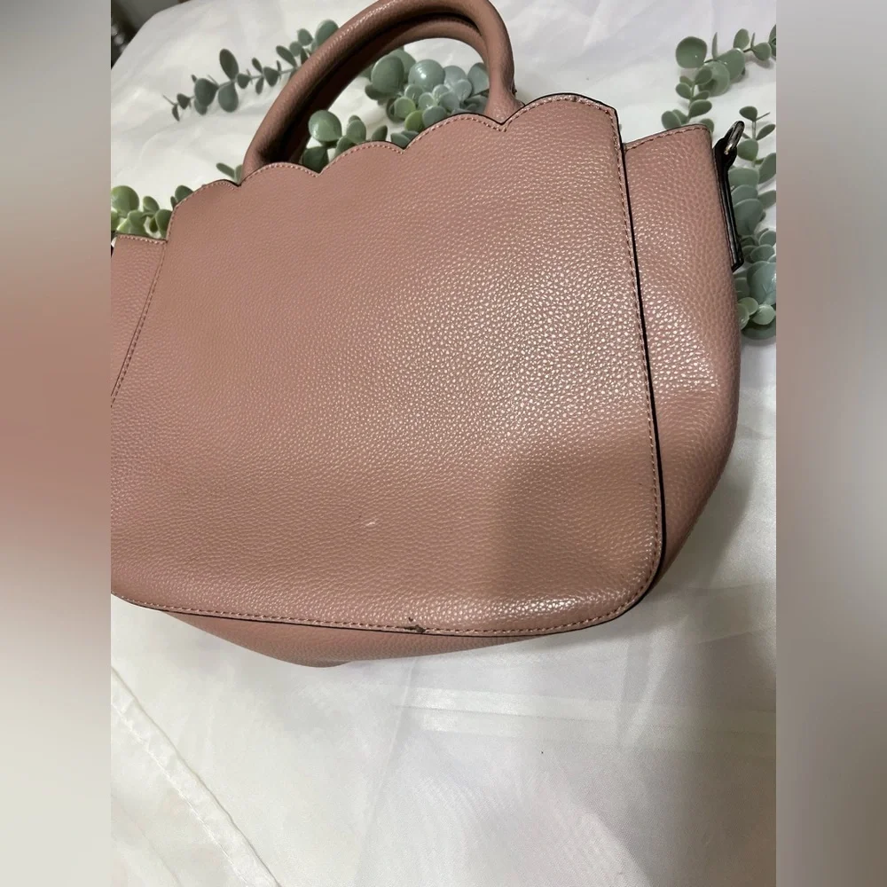 Nanette Lepore Blush Pebbled Vegan Leather Handbag